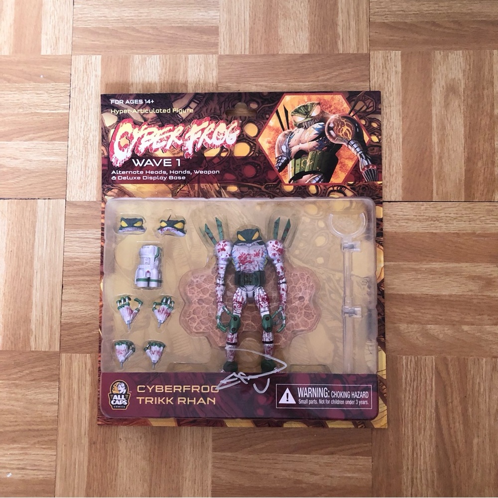 Blood Splattered Cyberfrog Trikk Rhan Action Figure